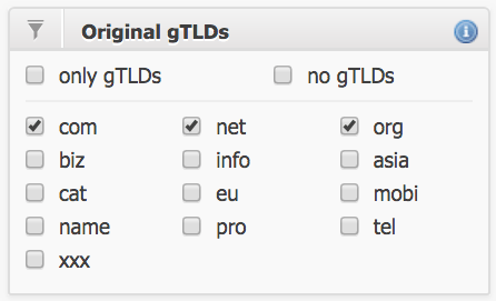 expired domains gtld filter