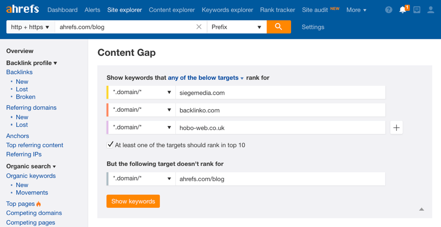 competiting domains ahrefs blog