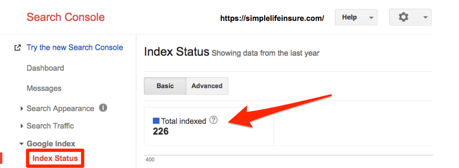 simple life insure index status