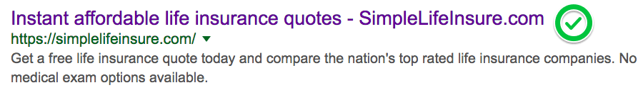 Title of the page in SERP