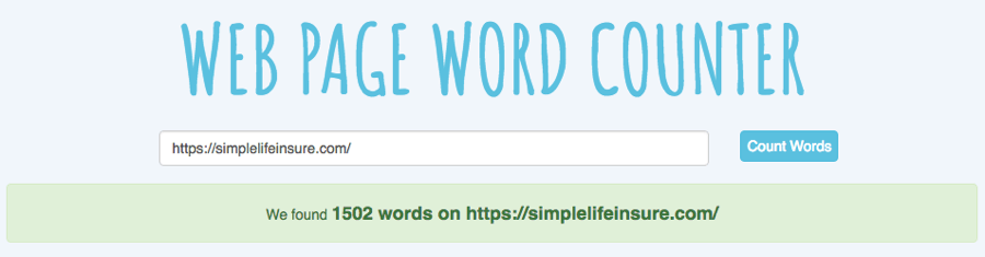 web page word counter