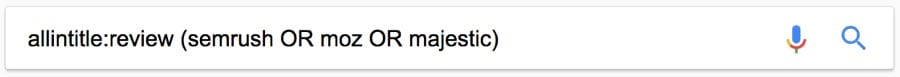 allintitle review search google