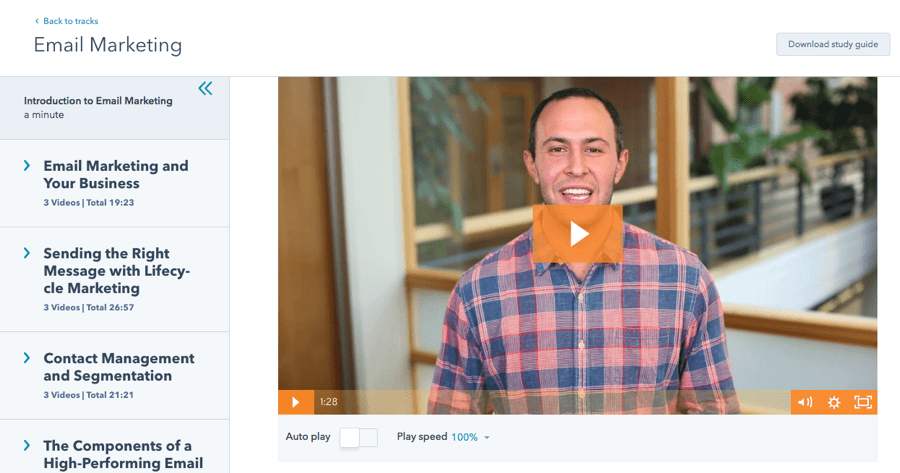 hubspot email marketing course