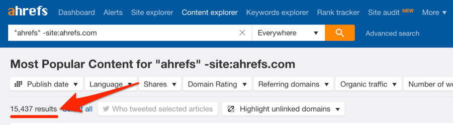 ahrefs content explorer search ahrefs