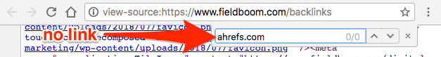 ahrefs no link