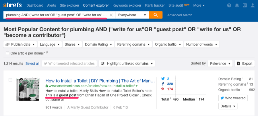 guest post content explorer