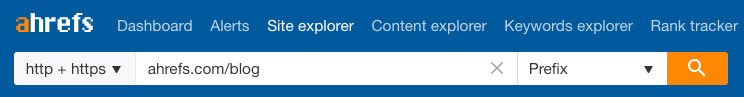 ahrefs prefix search