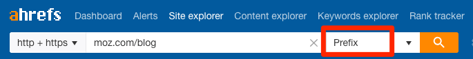 prefix mode site explorer
