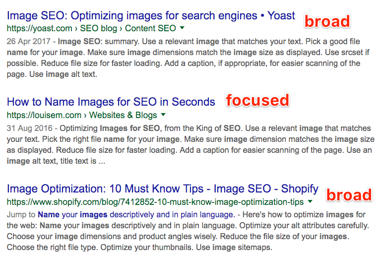 mixed bag serps