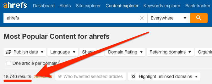 ahrefs mentionne l'explorateur de contenu