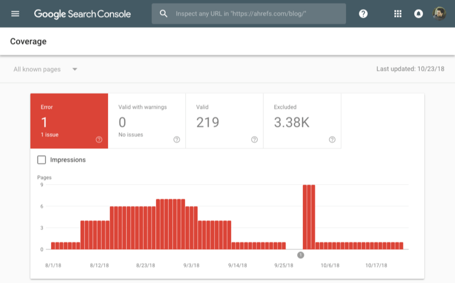 search console errors