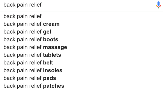 google autocomplete