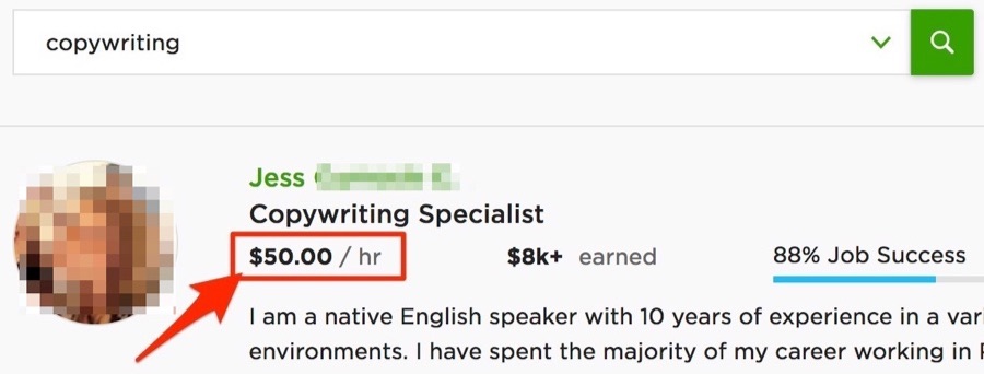 upwork hourly rate for writers