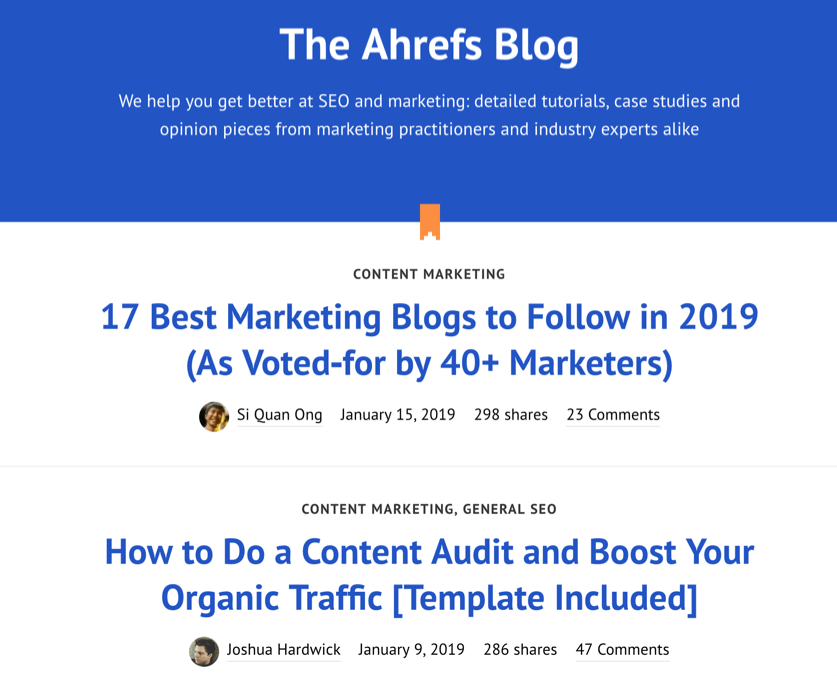 ahrefs blog