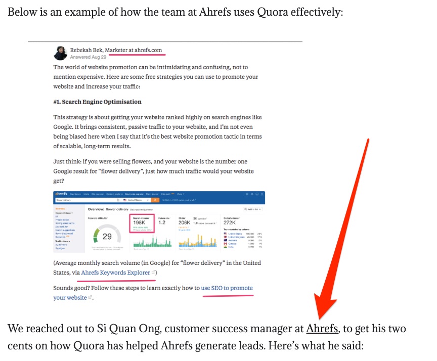 linking page quora 2