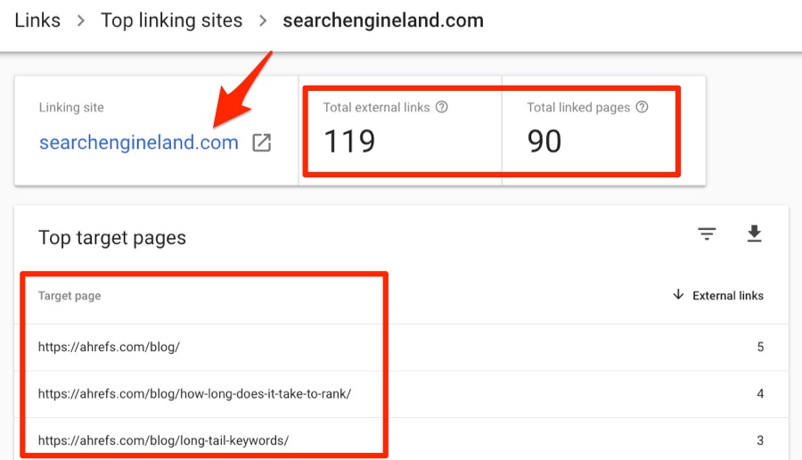  search engine land linkek search console