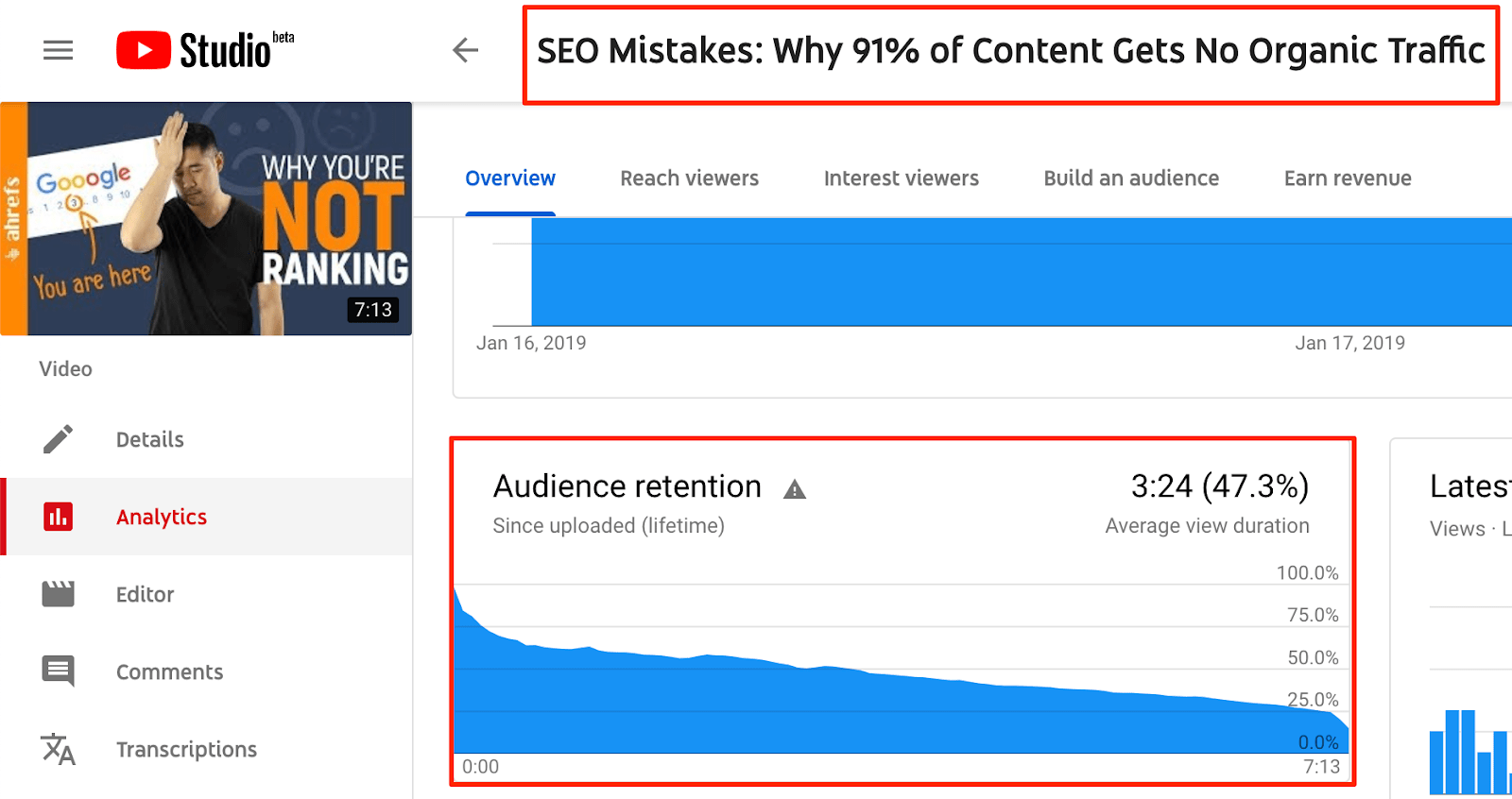 youtube video rank tracker