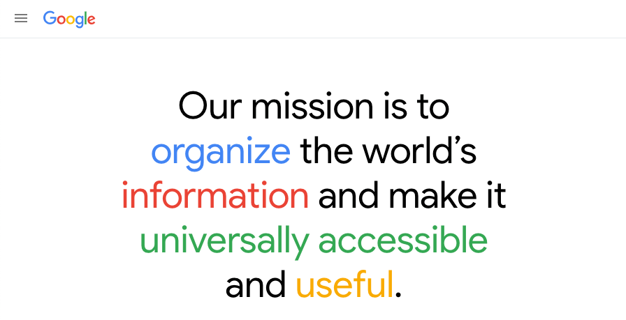 google organize the worlds information
