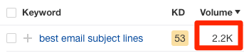 best email subject lines