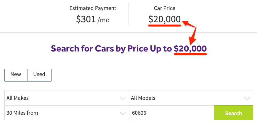 calculatrice de voiture recherche 