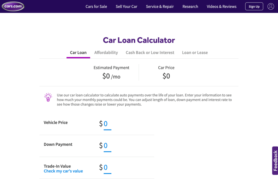 calculateur de prêt automobile 