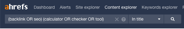 content explorer title search