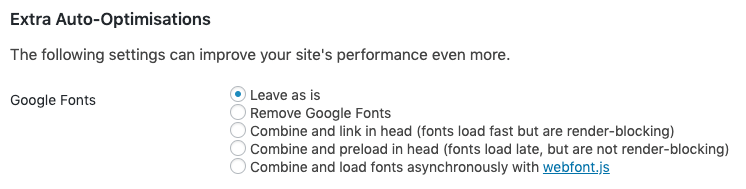 google fonts optimization