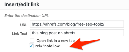 nofollow wordpress