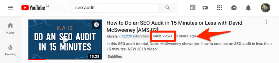 seo audit views 