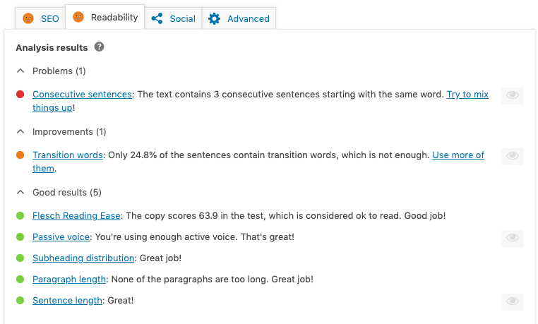 yoast readability