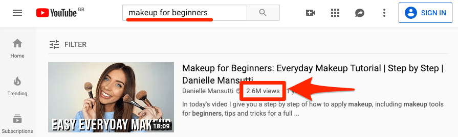 Maquillage YouTube pour les débutants "srcset =" https://ahrefs.com/blog/wp-content/uploads/2019/08/youtube-makeup-for-beginners.png 895w, https://ahrefs.com/blog/wp -content / uploads / 2019/08 / youtube-makeup-for-beginners-768x231.png 768w, https://ahrefs.com/blog/wp-content/uploads/2019/08/youtube-makeup-for-beginners- 680x204.png 680w "tailles =" (largeur maximale: 895 pixels), 100vw, 895 pixels