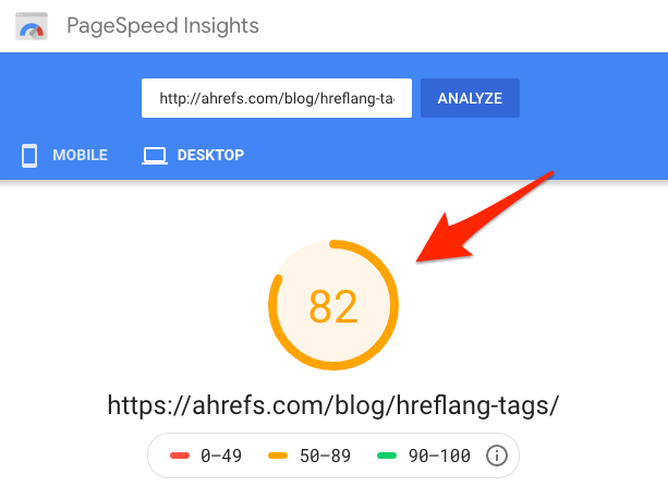 aperçu de la vitesse des pages 1