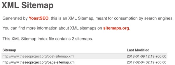 sitemap index