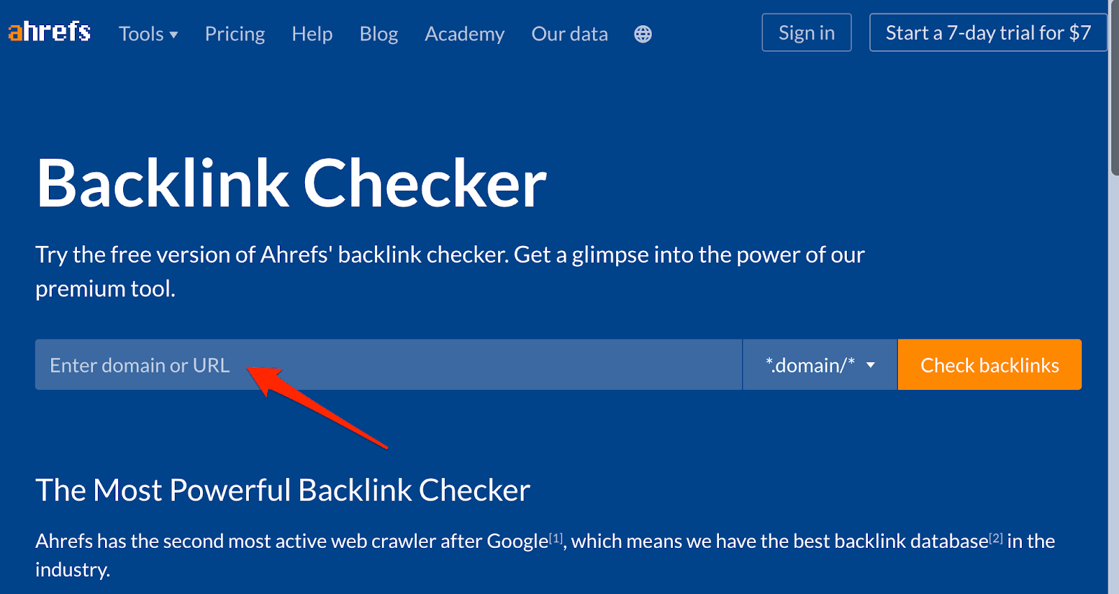 Free Backlink Checker by Ahrefs Check Backlinks for Any Website
