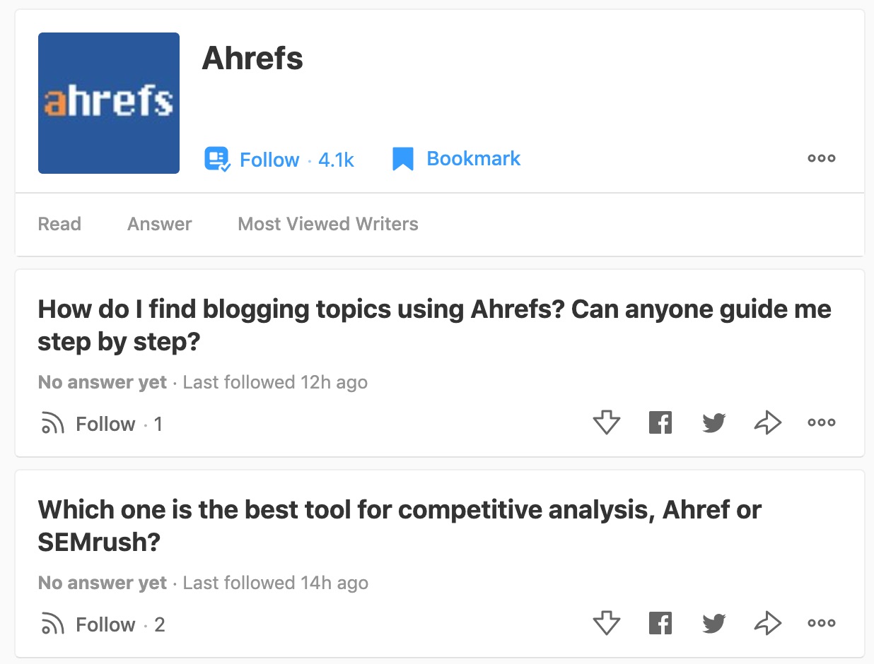 ahrefs questions quora