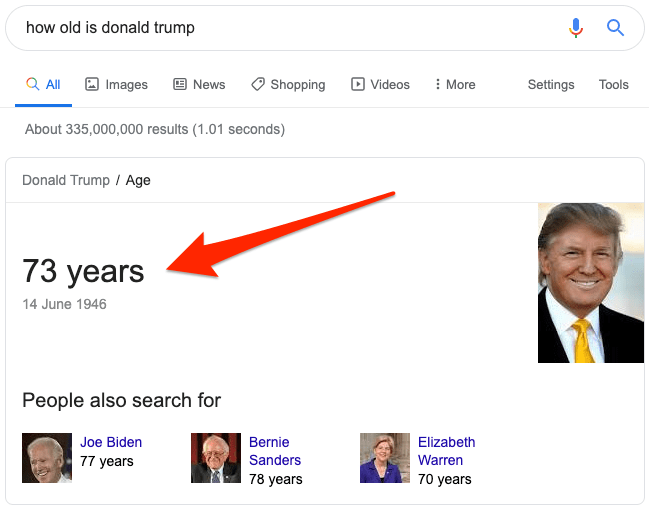 how old is donald trump