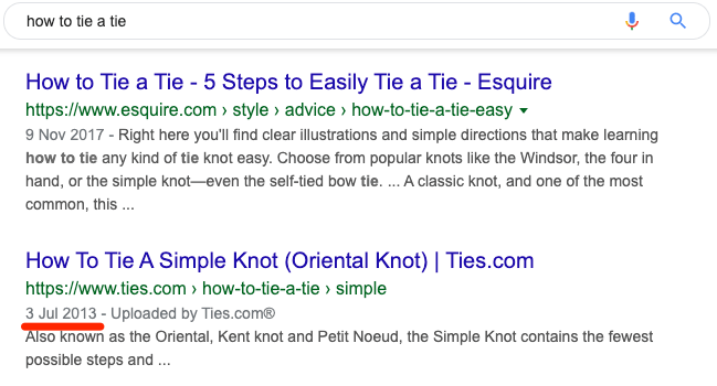 how to tie a tie serp