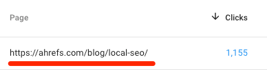 page ranking local seo