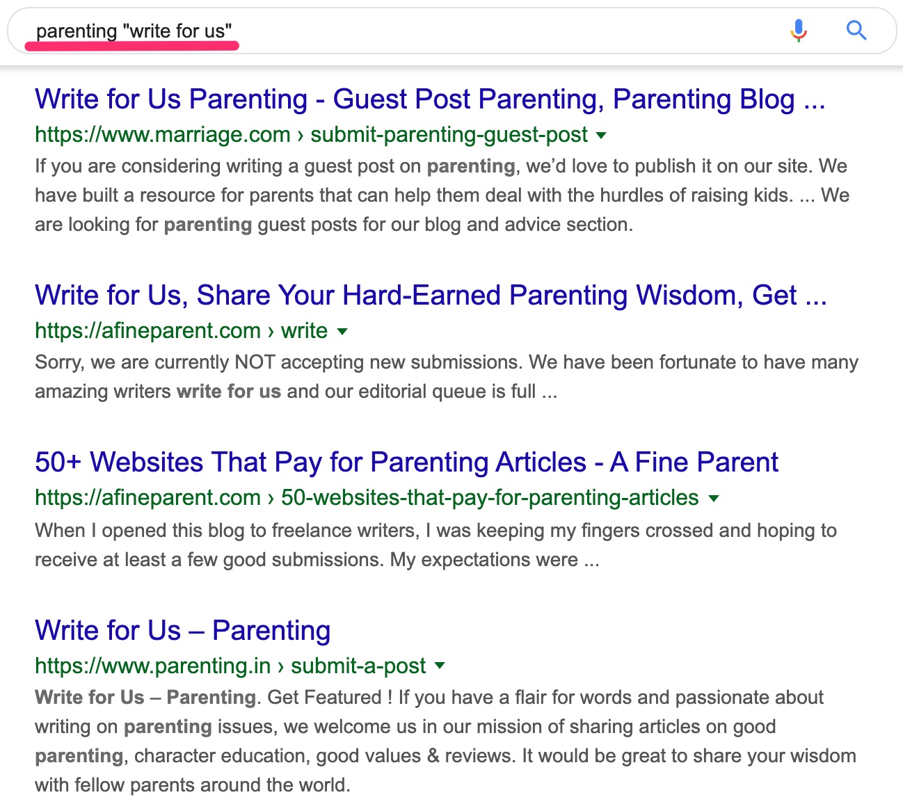 la parentalité nous écrit Google Recherche "srcset =" https://ahrefs.com/blog/wp-content/uploads/2019/11/parenting__write_for_us__-_Google_Search.jpg 1298w, https://ahrefs.com/blog/wp-content /uploads/2019/11/parenting__write_for_us__-_Google_Search-477x425.jpg 477w, https://ahrefs.com/blog/wp-content/uploads/2019/11/parenting__write_for_us__-_Google_Search_768x684.jpg 768w "7 -width: 1298px) 100vw, 1298px