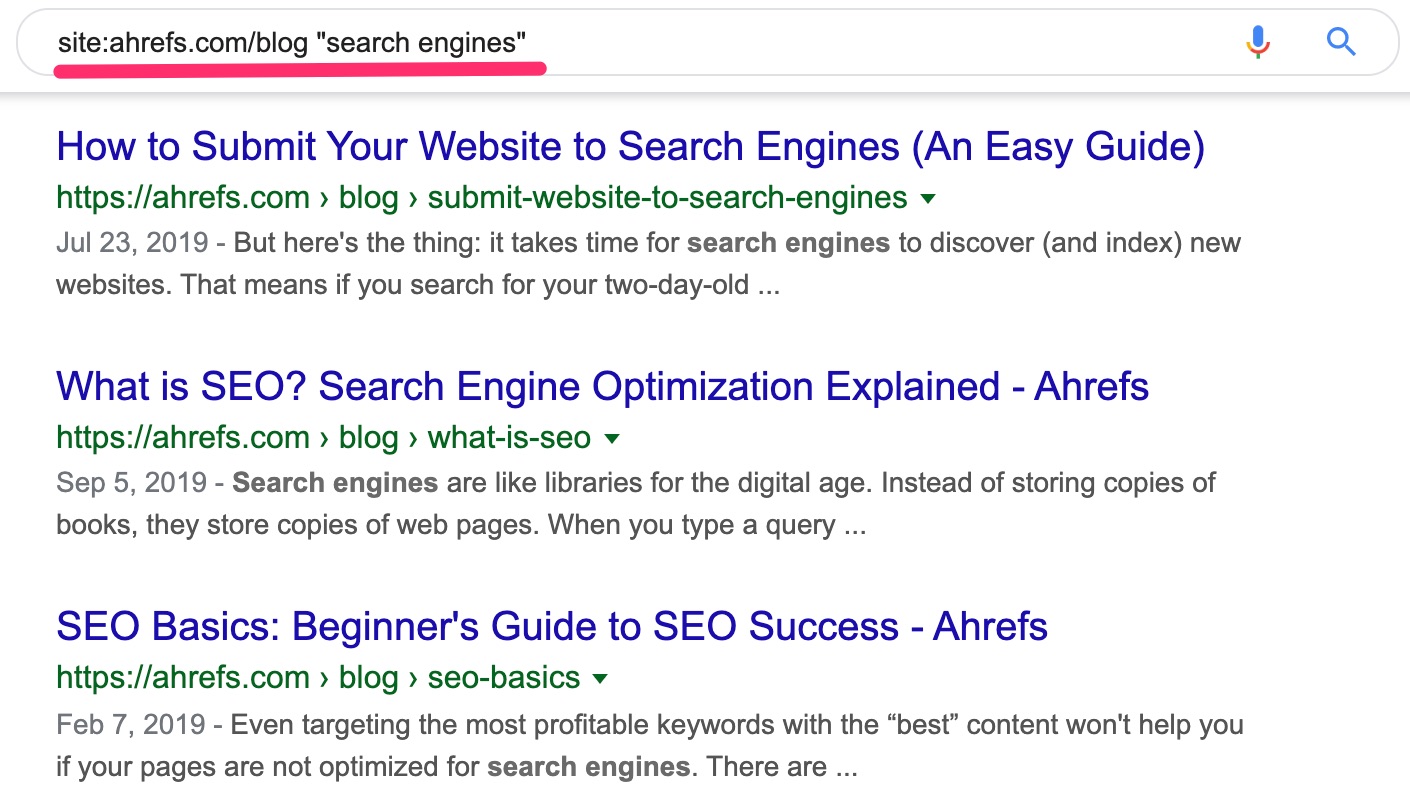 site ahrefs com blog search engines Google Search