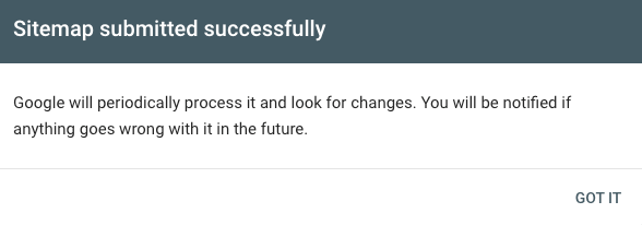 sitemap submitted