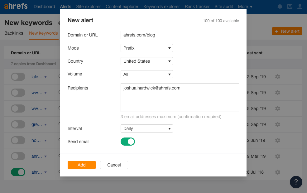 ahrefs alerts new keyword" srcset="https://ahrefs.com/blog/wp-content/uploads/2019/12/ahrefs-alerts-new-keyword.png 985w, https://ahrefs.com/blog/wp-content/uploads/2019/12/ahrefs-alerts-new-keyword-676x425.png 676w, https://ahrefs.com/blog/wp-content/uploads/2019/12/ahrefs-alerts-new-keyword-768x483.png 768w" sizes="(max-width: 985px) 100vw, 985px