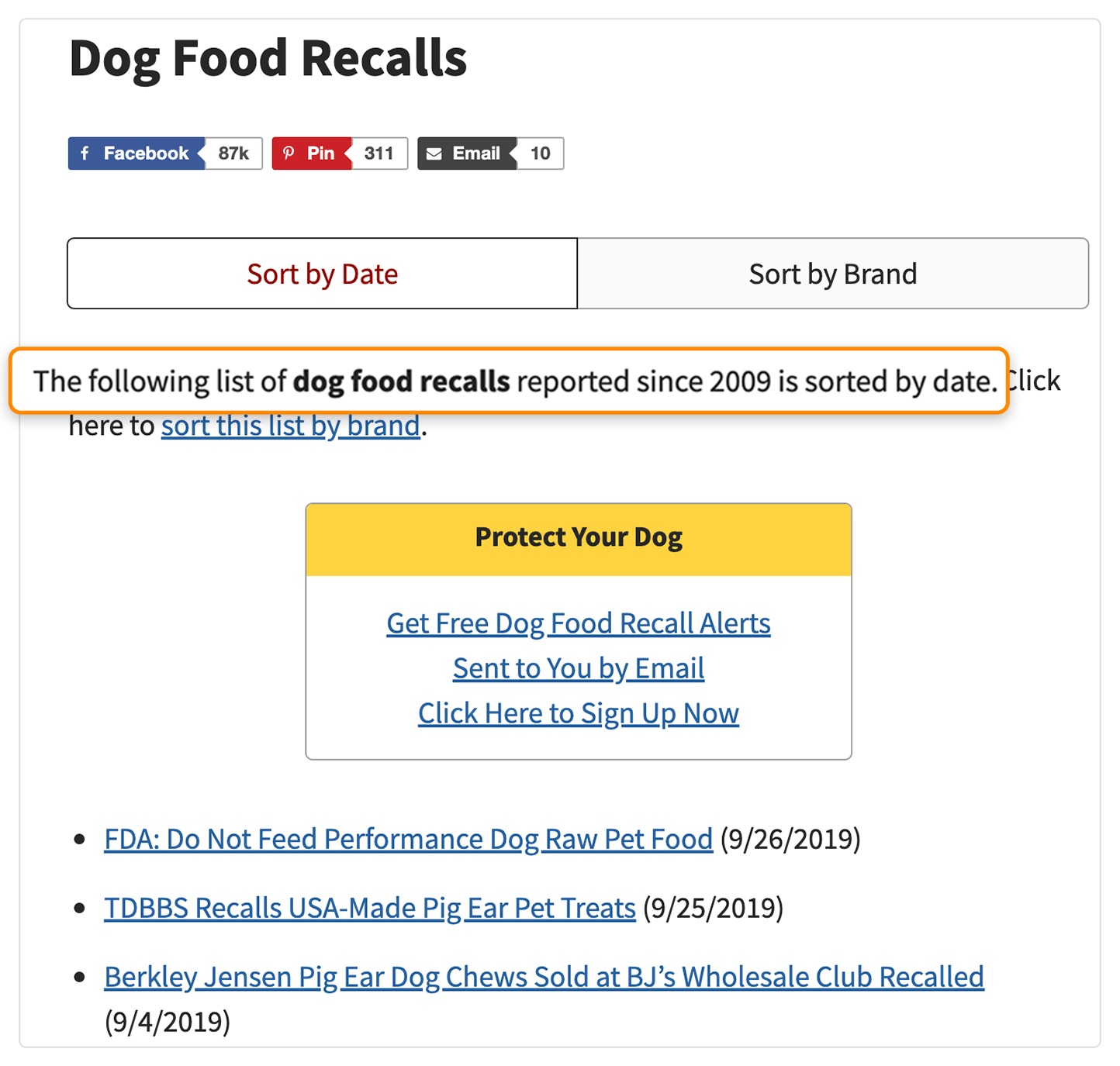 dog food recalls post 2