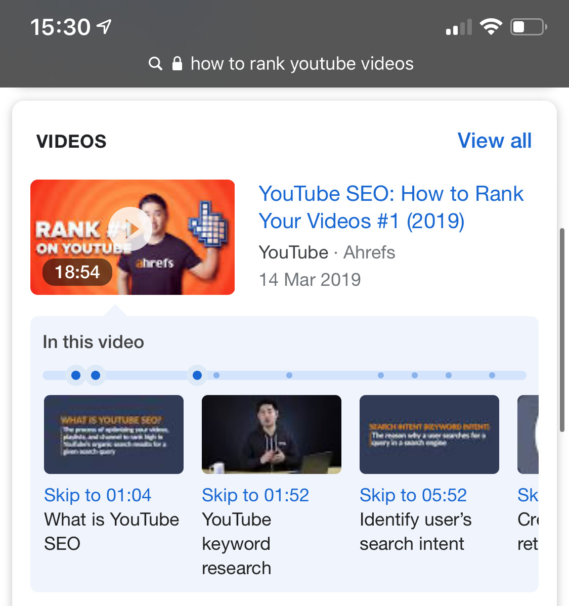 comment classer les horodatages des vidéos youtube 1 "srcset =" https://ahrefs.com/blog/wp-content/uploads/2019/12/how-to-rank-youtube-videos-timestamps-1.jpg 1125w, https: //ahrefs.com/blog/wp-content/uploads/2019/12/how-to-rank-youtube-videos-timestamps-1-399x425.jpg 399w, https://ahrefs.com/blog/wp-content /uploads/2019/12/how-to-rank-youtube-videos-timestamps-1-768x818.jpg 768w "tailles =" (largeur max: 1125px) 100vw, 1125px