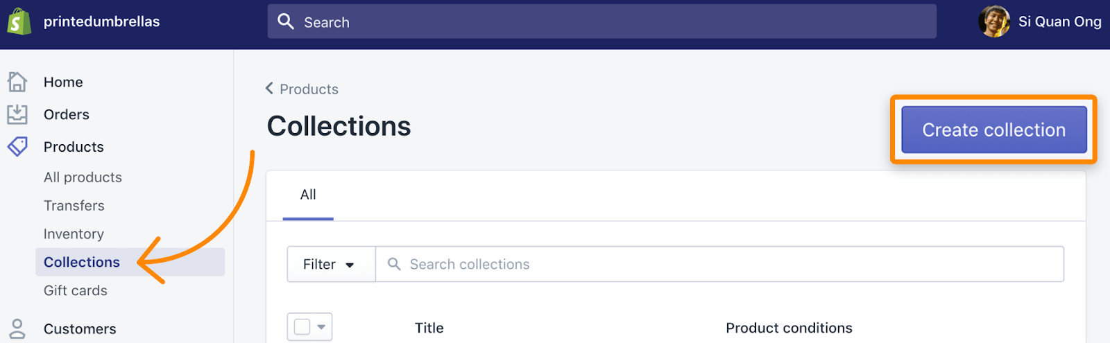 1 shopify collections 1