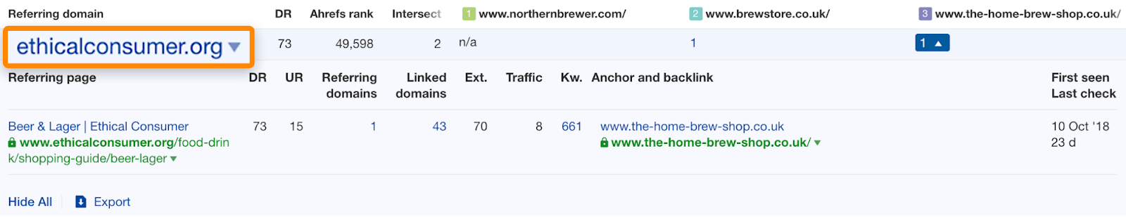 17 link intersect results 2 1