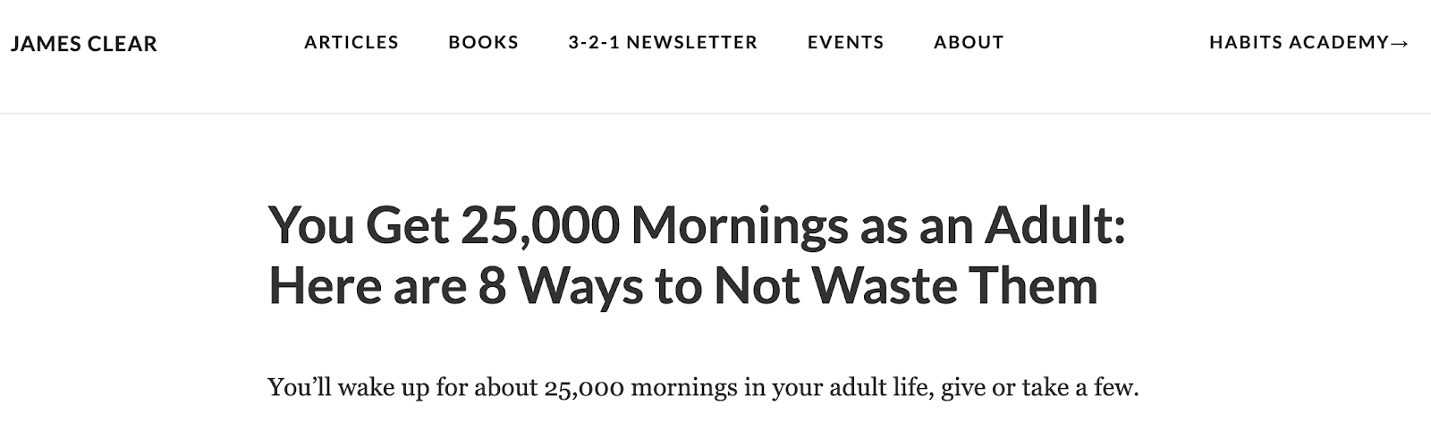 Routine matinale, vous ne recevez que 25 000 matins en tant qu'adulte Ne les gaspillez pas 