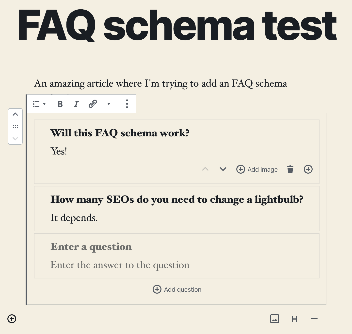 Test du schéma de la FAQ 12 ans