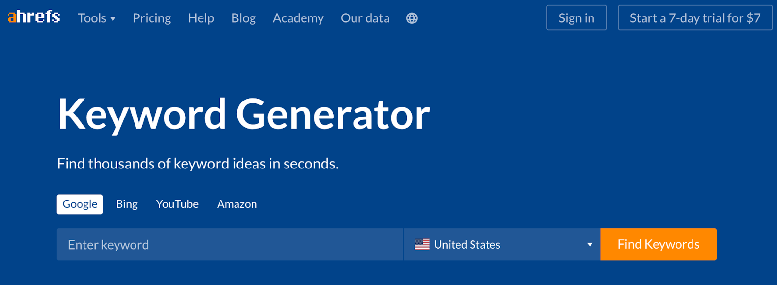 ahrefs keyword generator