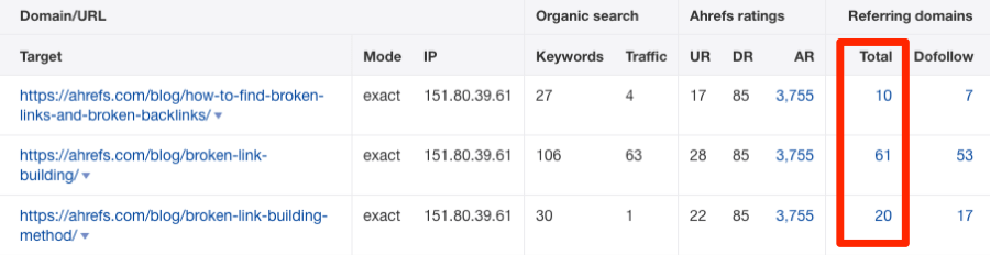 broken link building batch analysis